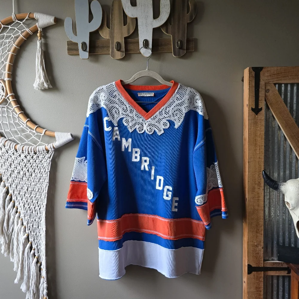 Free People Stanley Oversized Cambride Tee Jersey Nwot - Picture 4 of 9